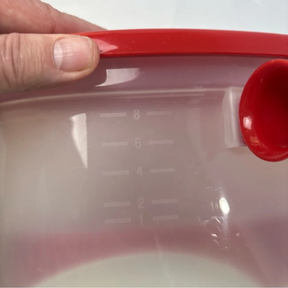Telebrand Microwave Pasta Boat Cooker Red‎ Steamer Strainer Lid Veggie Cooker